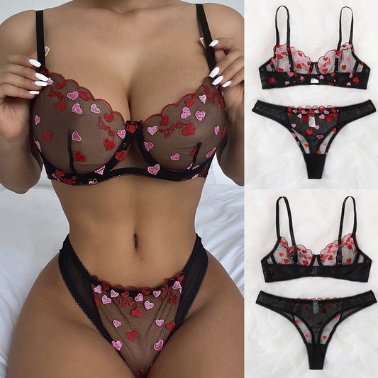 Pink Hearts Lingerie set